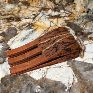 Wood Burned Black Cherry Salad Hands